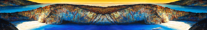 Trompe l'oeil PT 100836 - vista sulla Spiaggia degli Usignoli